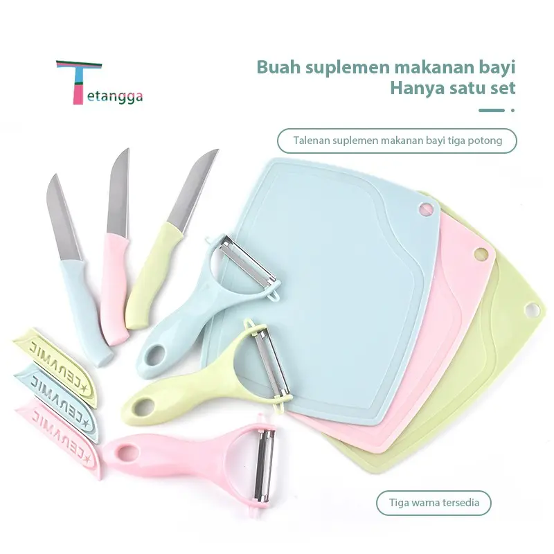 COMBO 3IN1 Spatula Silicon 5in1+Pisau Set Keramik 3 In 1 Talenan Set Knife Set Peeler Buah+Mangkuk serat jerami gandum 1set 4pcs 4