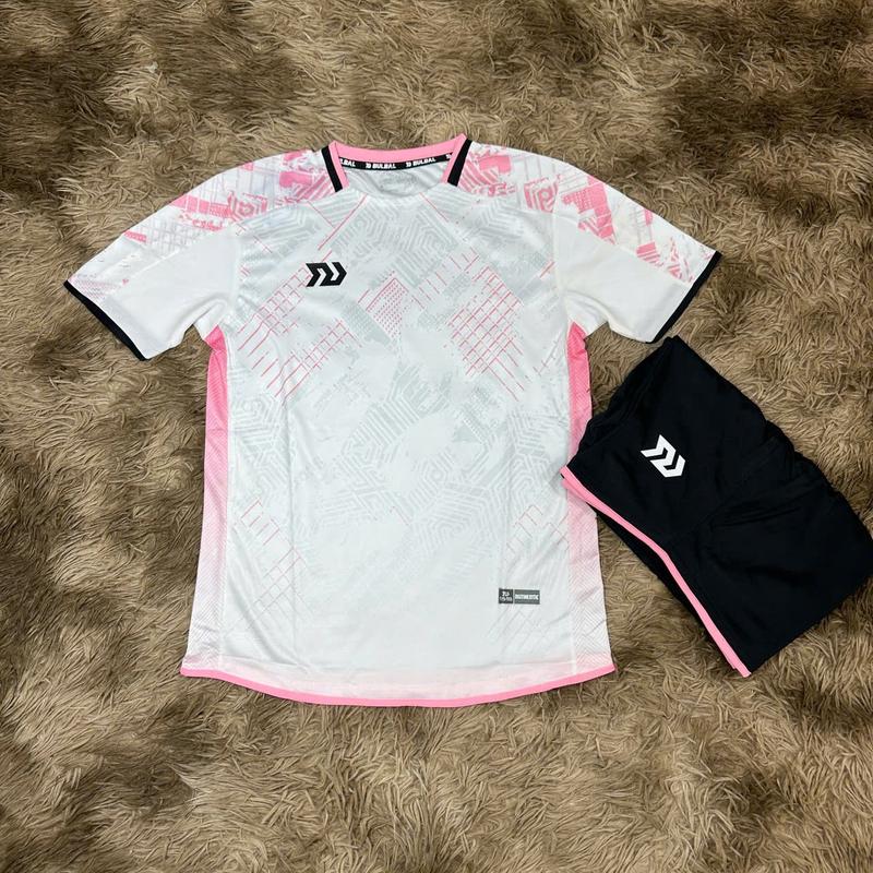  Bộ quần áo bóng đá Bulbal Ko logo trắng hồng - Vải mè cao cấp. In tên số theo yêu cầu 