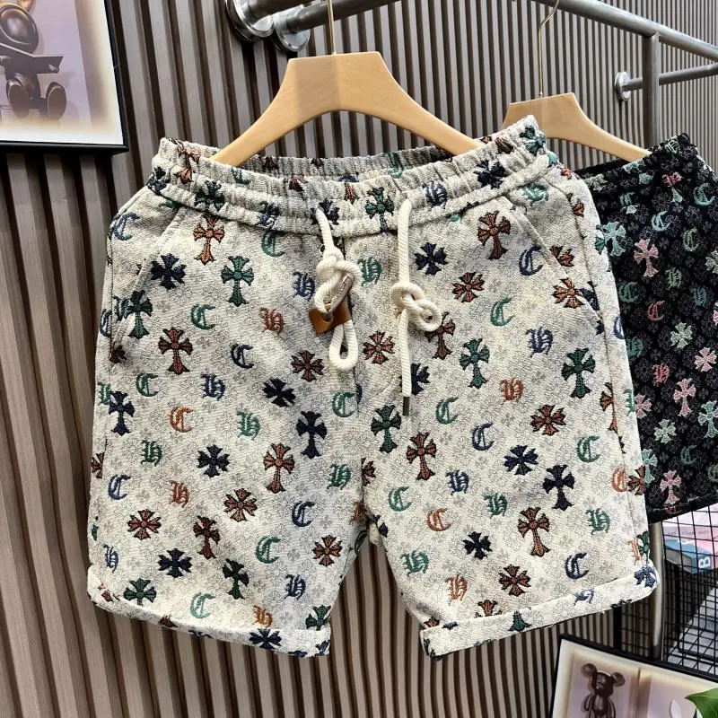 Quần Soóc Thường Ngày Thương Hiệu Thời Trang Nam, In Hình, Quần Ống Đứng, Mỏng, Quần Soóc Đi Biển, Hàng Mới Về Mùa Hè 2024