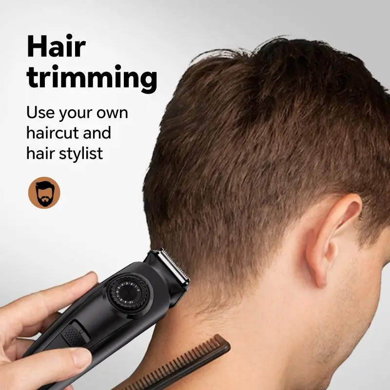 Multifunctional Men's Body Hair Trimmer, USB Rechargeable Electric Razor, Beard Trimmer, Hair Trimmer for Home Salon Use 5
