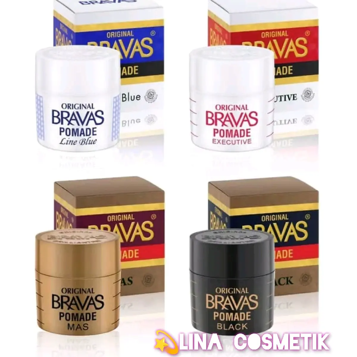 BRAVAS Pomade Oil Based 80Gr x 2 Pcs Medium Hold Berbasis Minyak Rambut Halal Brilliantine