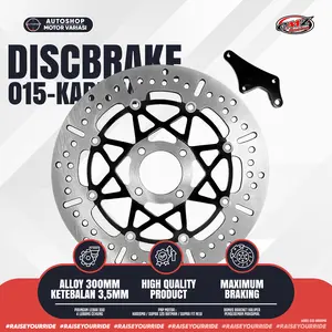 [CMZ Racing] Piringan Cakram Depan 300MM KHARISMA Discbrake Disk Rotor KARISMA SUPRA X 125 BATMAN OLD SUPRA FIT OLD REVO OLD CEKUNG Lubang 4 Alloy Finishing CNC Model BULAT Kualitas Terbaik Bracket Kaliper Motorcycle