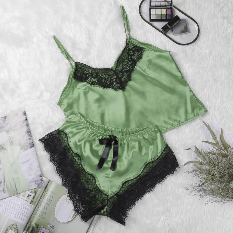 BRV Galerie Piyama Setelan Celana Baju Tidur Kamisol Pakain Wanita Santai  Fit Panjang 1061 2