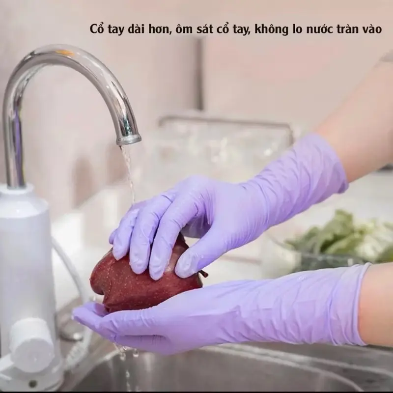 Hộp 10 Đôi Găng Tay Cao Su BeeSurg Mới Dài Hơn, Rửa Bát, Chống Nước, Không Mùi 1
