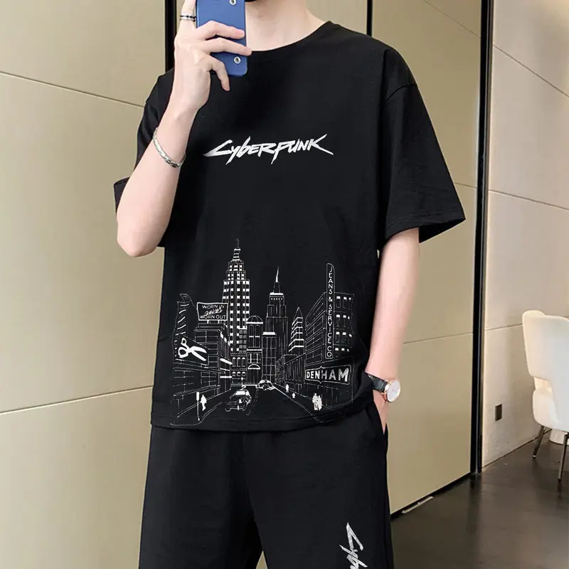 Đồ bộ nam thể thao mẫu Cyber Punk mẫu thể thao chất thun mè mềm mịn thoáng mát Sport Tập Thể Dục Chạy Bộ Tập Gym 3