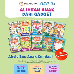 (Seri 10 Buku) Learn & Play - Aktivitas Anak Cerdas - Buku Kegiatan Anak Belajar dengan Bermain Mewarnai - Softcover - Ukuran 21x28 cm - Ziyadbooks