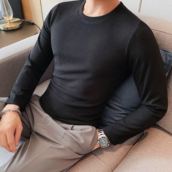Áo thun body nam dài tay,mùa thu đông ,chất vải thun gân co giãn đàn hồi Mã 108 Menswear