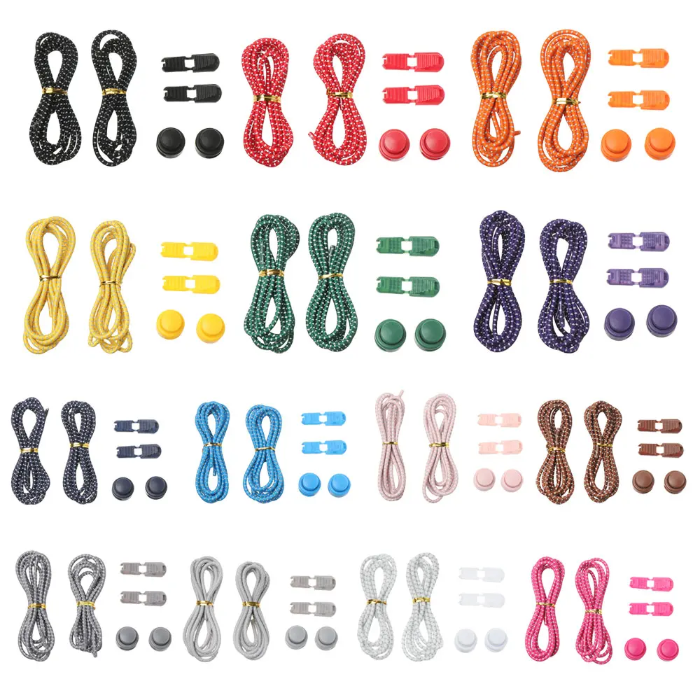 1 Pair Sneakers Quick Outdoor Sports Locking Shoes Accessories Lazy Laces Elastic No Tie Shoelaces Reflective shoelaces