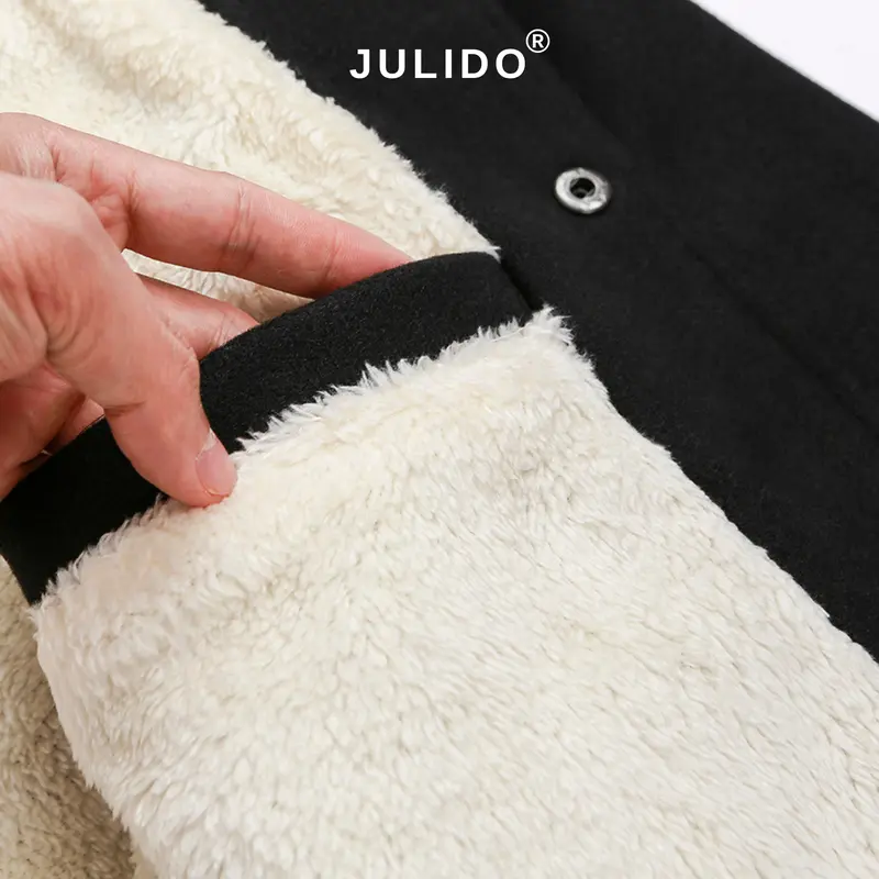 [DEAL MỞ BÁN] (Form Rộng) Áo khoác dạ lót lông Varsity nam nữ JULIDO, chất vải dạ ép dày dặn lót lông cừu cao cấp