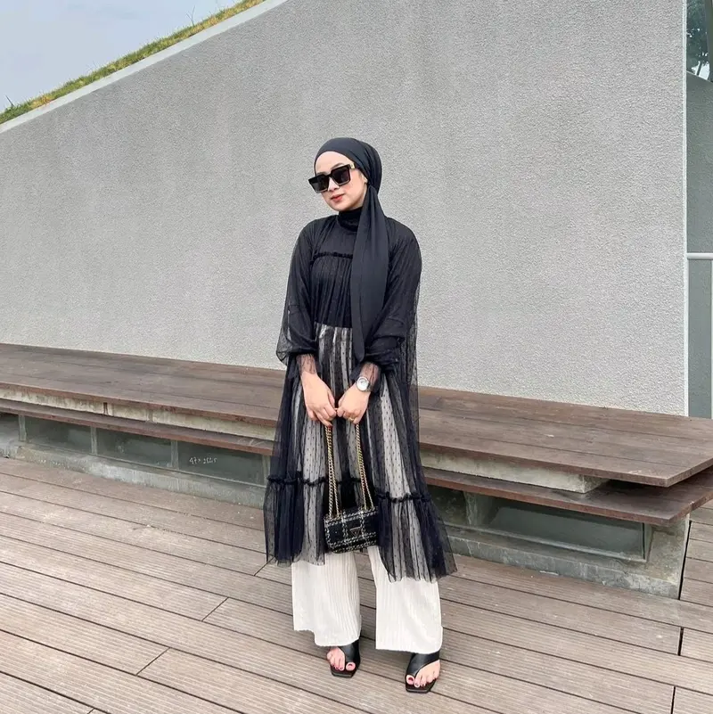 Outer Motif Bunga Cardigan Motif Baju Muslim Luaran Wanita Shop