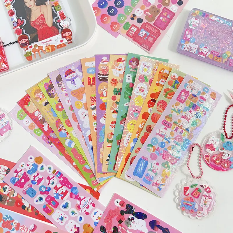 20PCS No-Repeated Sheet Stickers Aesthetic Cute Set Pack Toy Decor Stationery Scrapbooking