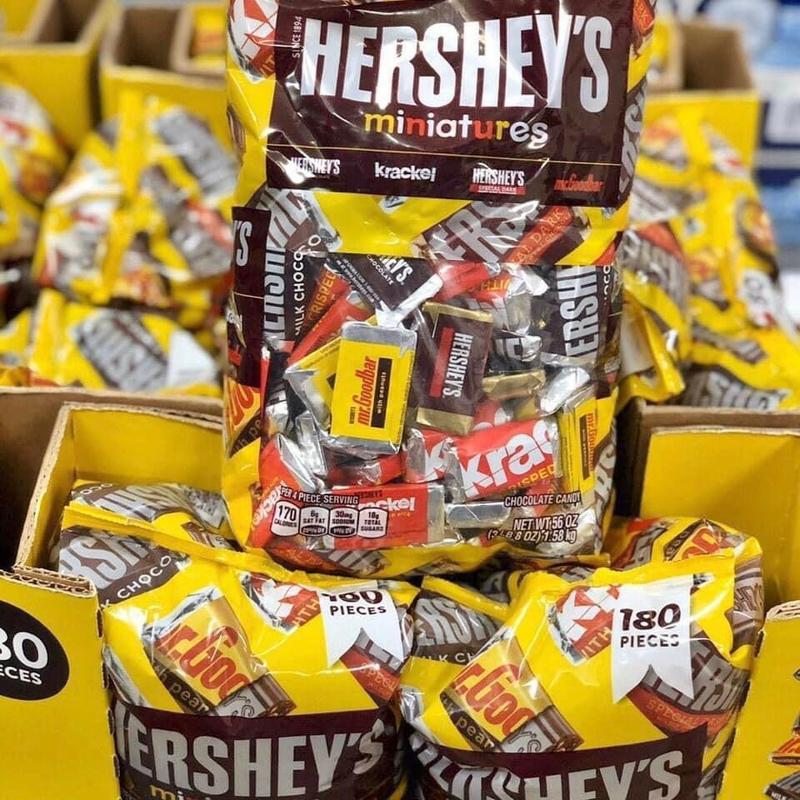 Kẹo socola Hershey's Miniatures Chocolate Túi Full 1.58kg - Có tách lẻ gram từ túi full 1,58kg 0