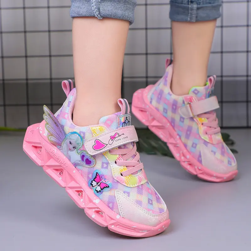 Sepatu Anak led Uk 21-30 Sepatu Sneakers Frozen Perempuan Sneakers OOTD Kode Q - 29 Bisa menyala Fashion