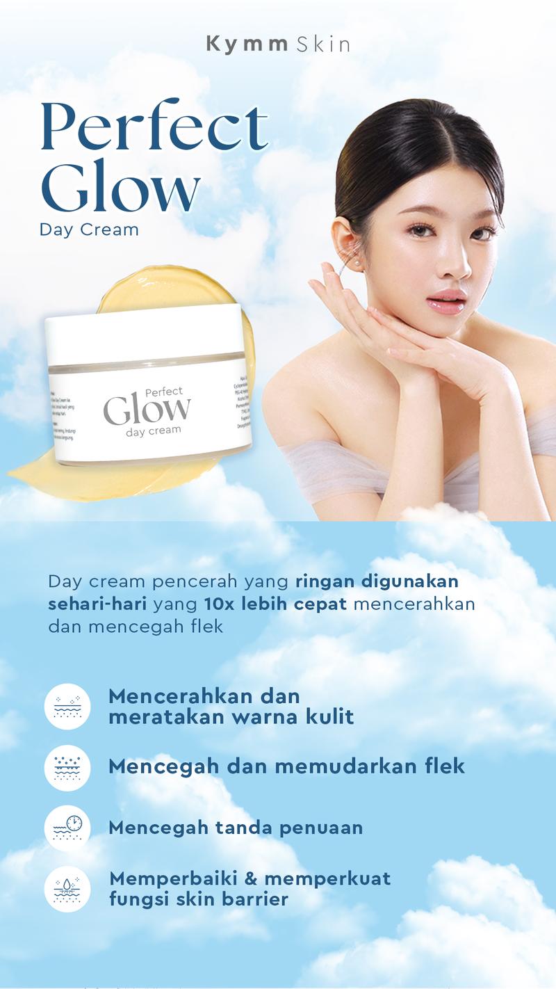 Product Introduction of [EXCLUSIVE] KYMM SKIN Perfect Glow Day Cream 10gr with UV Protector & Anti Bluelight Kymm Skin | Krim Pagi Moisturizer Pelembab Perawatan Mencerahkan Pencerah Wajah Kusam Anti Aging Noda Hitam 0