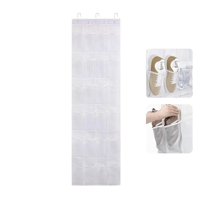 Multi Grid Hanging Storage Bag, 1 Count Foldable Breathable Shoe Storage Organizer, Space-saving Shoe Organizer, Cozy Home Accessories, Home Organizer for Closet Sundries, Bedroom Accessories, Room Accessories, Room Essentials 6