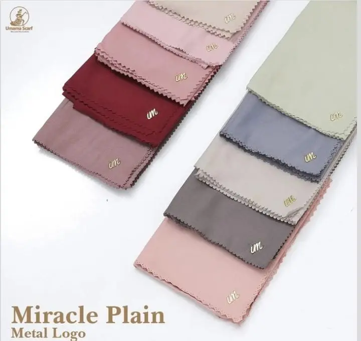 HIJAB Syar’i VOAL MIRACLE PLAIN LOGO UMAMA Jumbo 130 x 130 CM  Premium 0