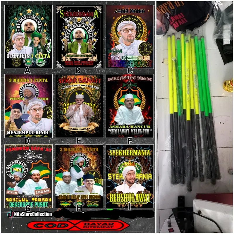 BENDERA SHOLAWAT PRINTING KOMUNITAS PECINTA SHOLAWAT Kain 0