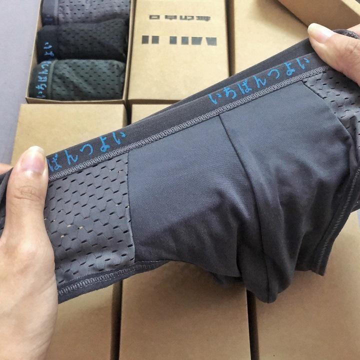 Product Introduction of Quần sịp tam giác nam thông hơi kháng khuẩn xuất Nhật cao cấp - 100% cotton hữu cơ - Boxer 25