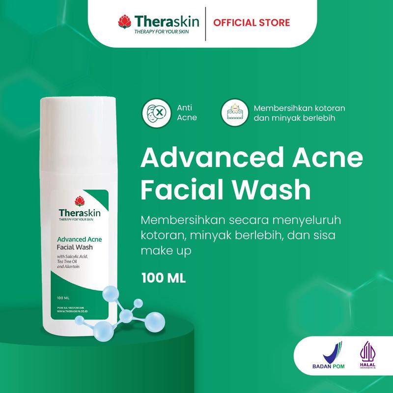 Theraskin BPOM Advanced Acne Facial Wash - Sabun Wajah Cair untuk Kulit Berjerawat dan Bruntusan dengan Salicylic Acid dan Allantoin 2