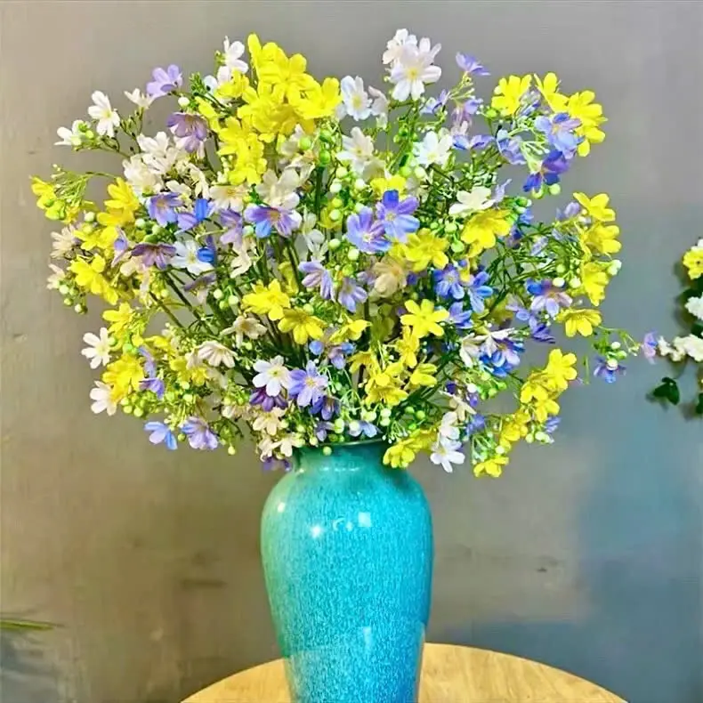 Combo 10, 15 Cành Hoa Nhất Chi Mai Lụa Cao Cấp Deco Cao 60cm Trang Trí Phòng - Trang Trí Nhà, Decor Phòng Decor Bàn Để Bàn cây  hoa hoa  tóc 0