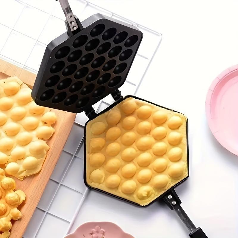 Egg Waffle Maker, 1 Count Double Headed Electric Waffle Bakeware, Kitchen Accessories, Egg Waffle Machine, Household Kitchen Gadgets 0