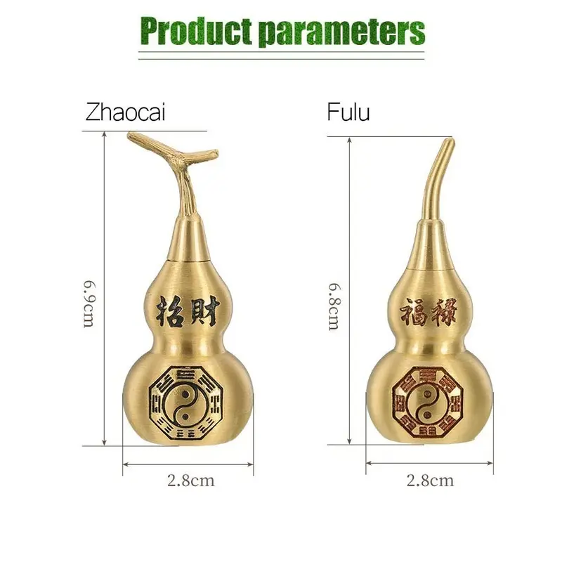Pajangan Labu Kuningan Cina Feng Shui Home Decor Kelabuhan Labu Tembaga Dekorasi Ornamen Fengshui Kekayaan Decoration Rumah 1