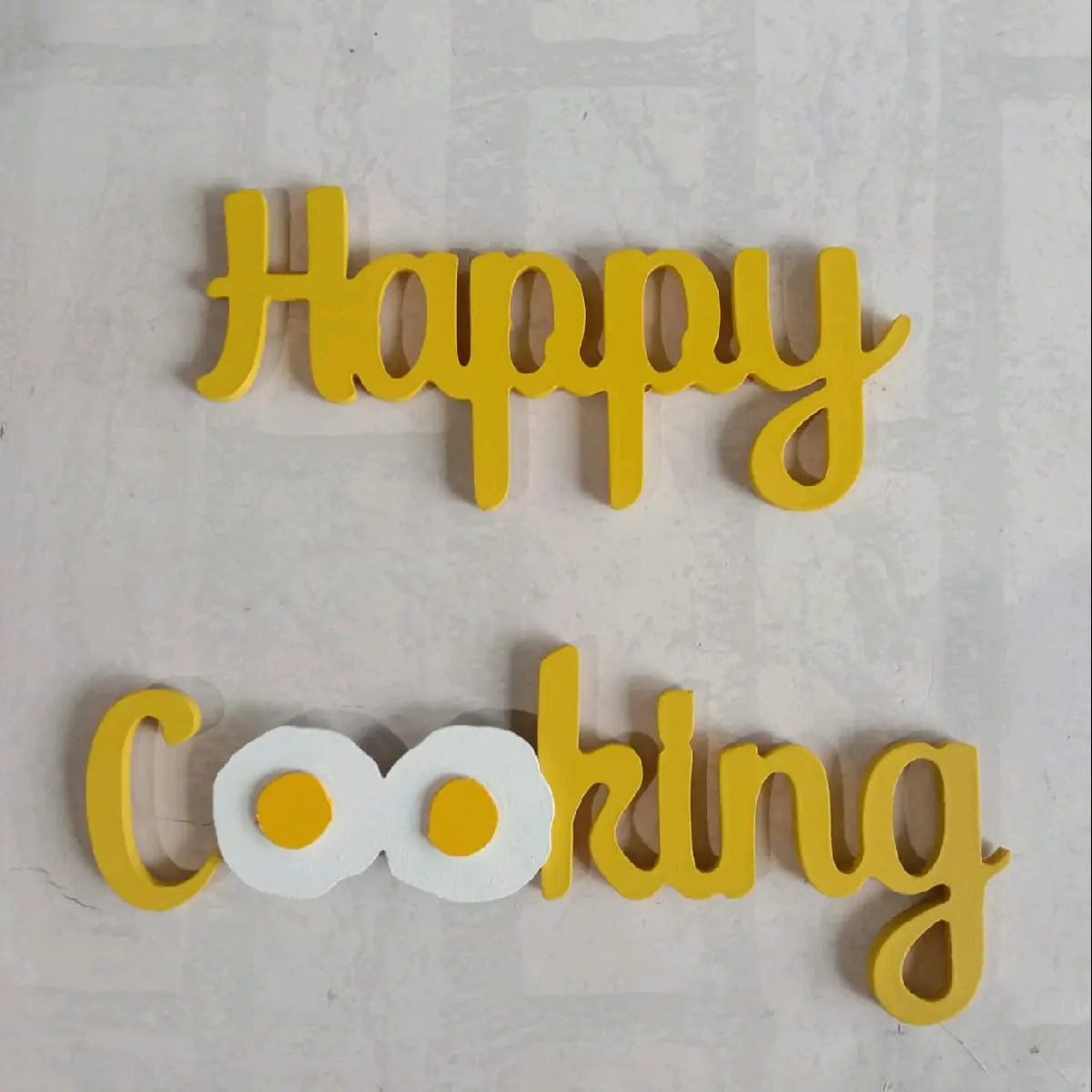 Hiasan dinding happy cooking model telur