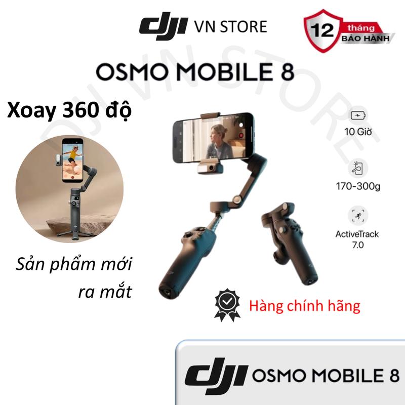  Tay cầm Gimbal DJI Osmo Mobile 8 - Xoay 360 độ -  Sản phẩm chống rung mới ra mắt dành cho điện thoại - Kéo dài - Hàng Chính hãng 