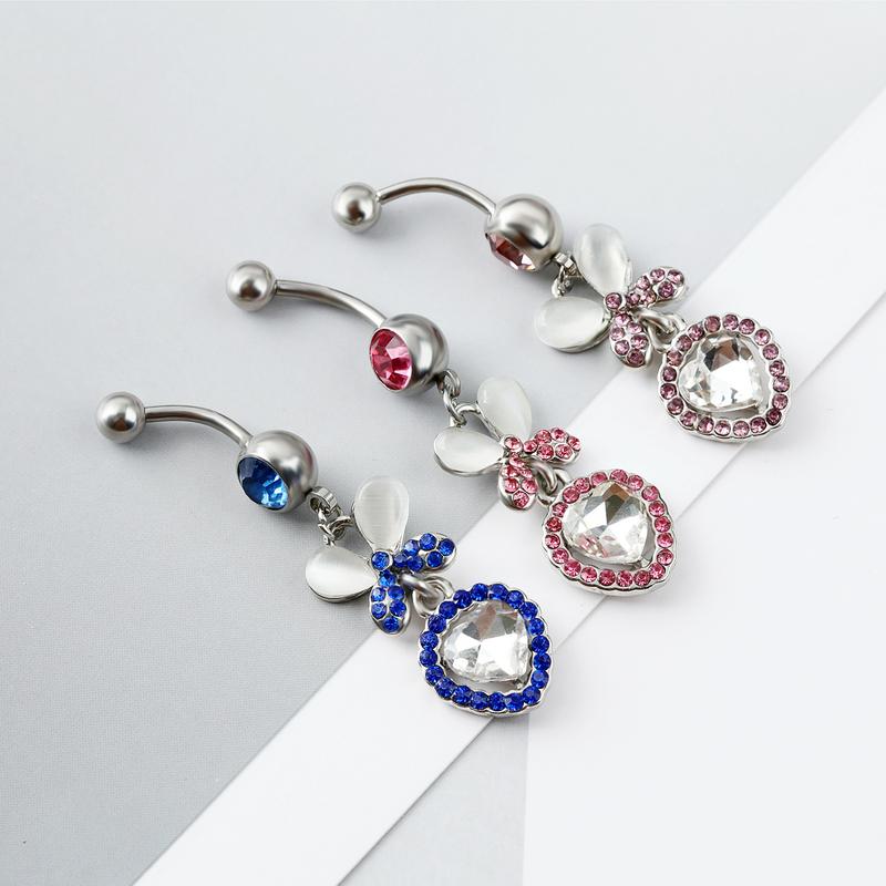 Product Introduction of Khuyên Rốn Zirconia Hình Bướm, Chất Liệu Thép Không Gỉ, Thiết Kế Mới, Với Móng Tay Khuyên Rốn, Trang Sức Xỏ Lỗ Cơ Thể 16