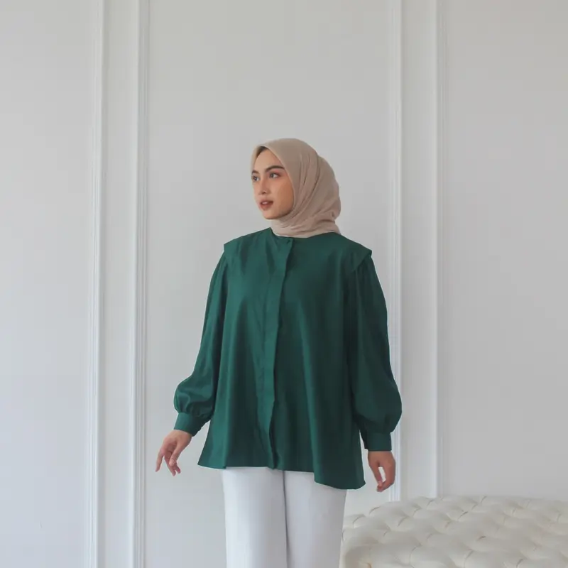 BY LFAZ Zetta Oversized Shirt Part 1 | Kemeja Kerja - Kuliah Katun Premium Wanita  Basic Oversize Atasan 1