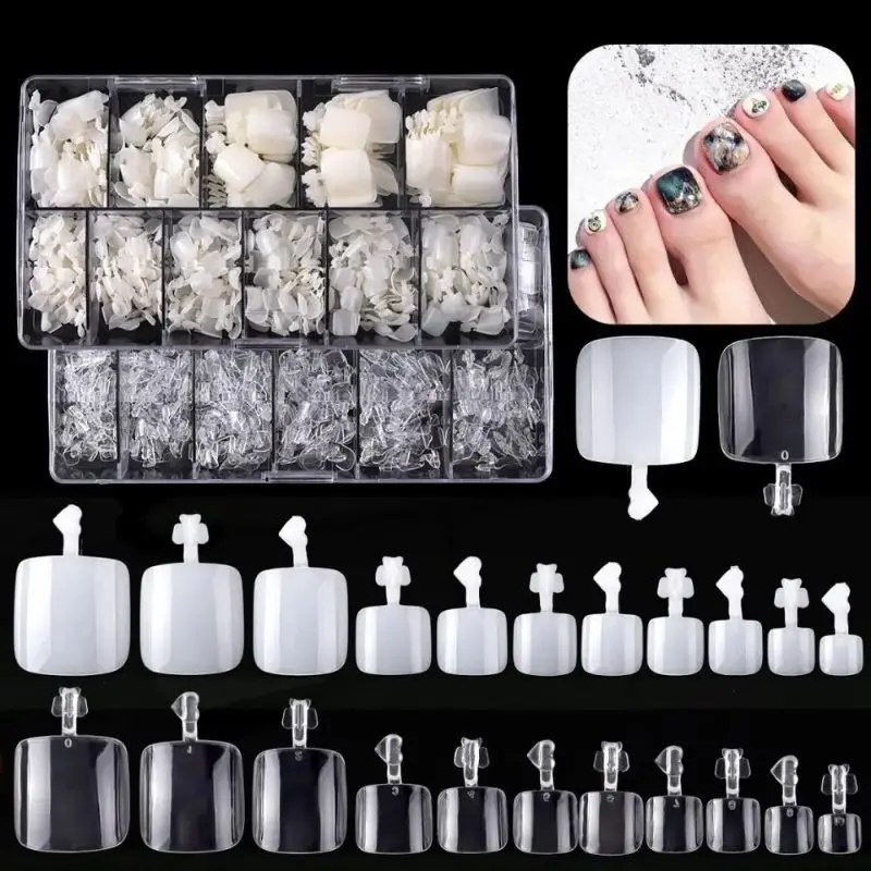 Móng úp chân HSM & móng úp chân form dài [hộp 500 móng - k kèm phụ kiện] Nữ làm nail - Women
