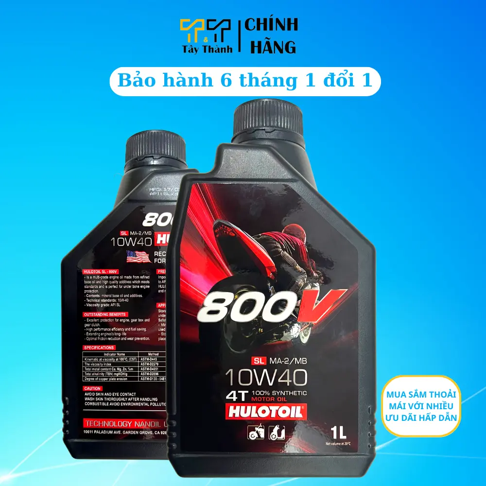 Nhớt Hulotoil xe tay ga - xe số 1 lít dành cho các dòng xe Yamaha, suzuki, honda...Tây Thành Shop chuyên dầu nhớt xe máy
