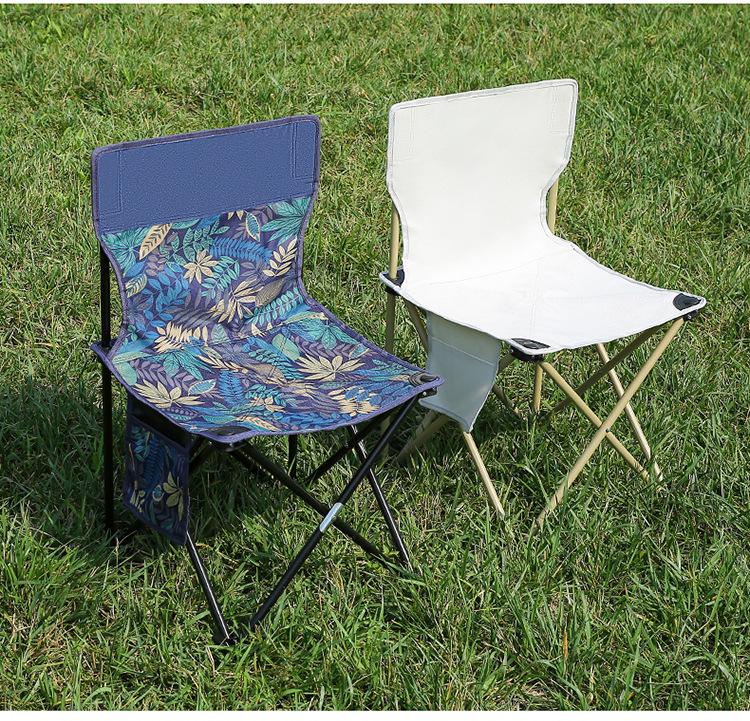 Product Introduction of Outdoor folding chair Field sketch fishing stool Portable BBQ family camping Oxford cloth folding chair 22