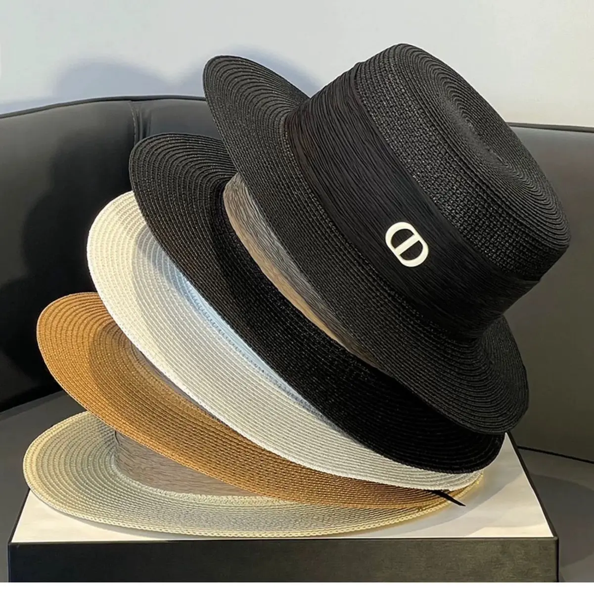 Mũ cói phong cách hàn quốc chống nắng Women Hat