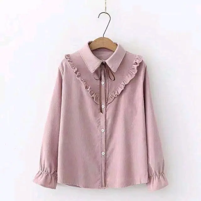 ATASAN CRINKLE AIRFLOW/KEMEJA WELLY SHIRT Variasi Wanita Airflow Kancing Busui Kerah Baju Panjang 2