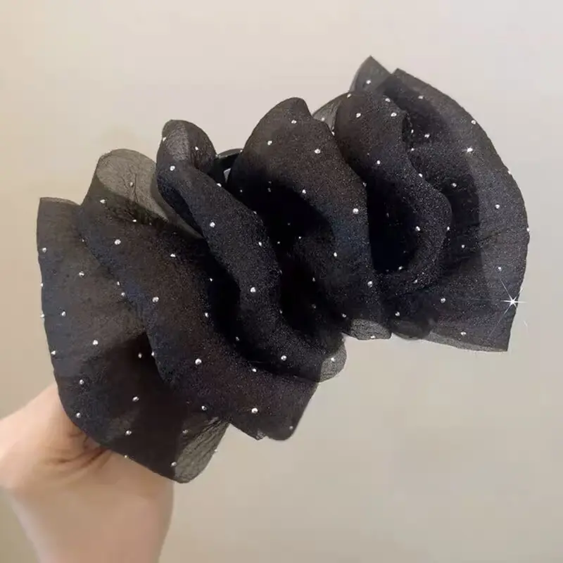 Kẹp Tóc Lưới Hai Mặt, Phong Cách Nữ, Thiết Kế Bầu Trời Đầy Sao Và Ngầu Cỡ Lớn, Dành Cho Tóc Nữ 6