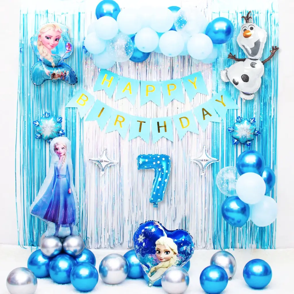 SET PAKET DEKORASI ULANG TAHUN TEMA FROZEN