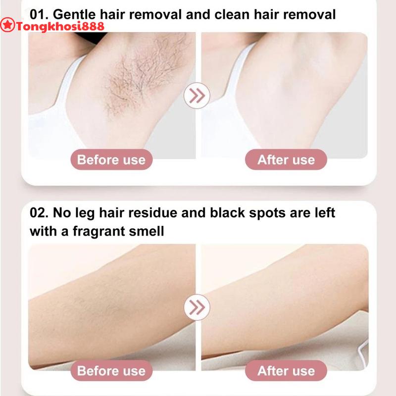 PVN64236 Kem tẩy lông vĩnh viễn không gây kích ứng 60g Kem tẩy lông tẩy lông vùng kín, nách, tay, chân Women Nữ Cạo Râu Cho Bé 5