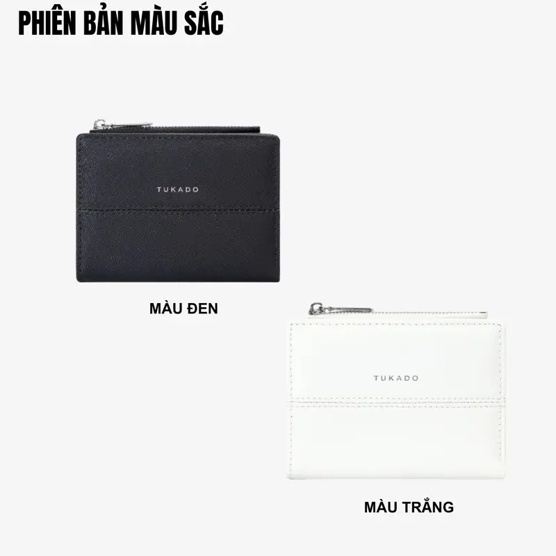 Ví Nữ Mini Cầm Tay 2 Ngăn Full Box Đựng Tiền Đựng Thẻ Da Xước Siêu Đẹp TK10 2