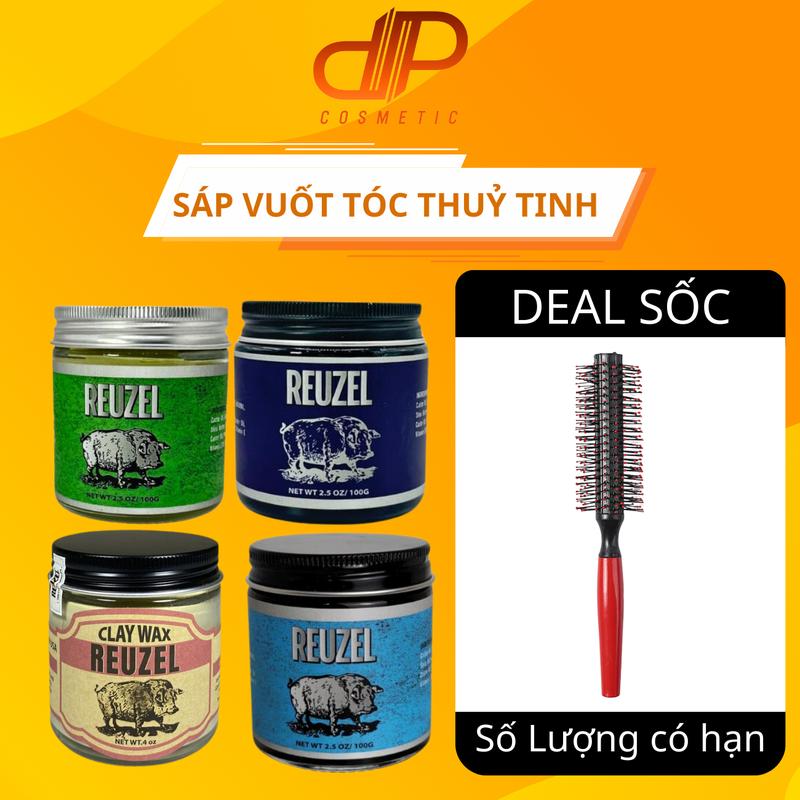 Sáp vuốt tóc nam REUZEL CLAY, POMADE tạo kiểu tóc cực đẹp siêu giữ nếp 100ml hàng chuẩn