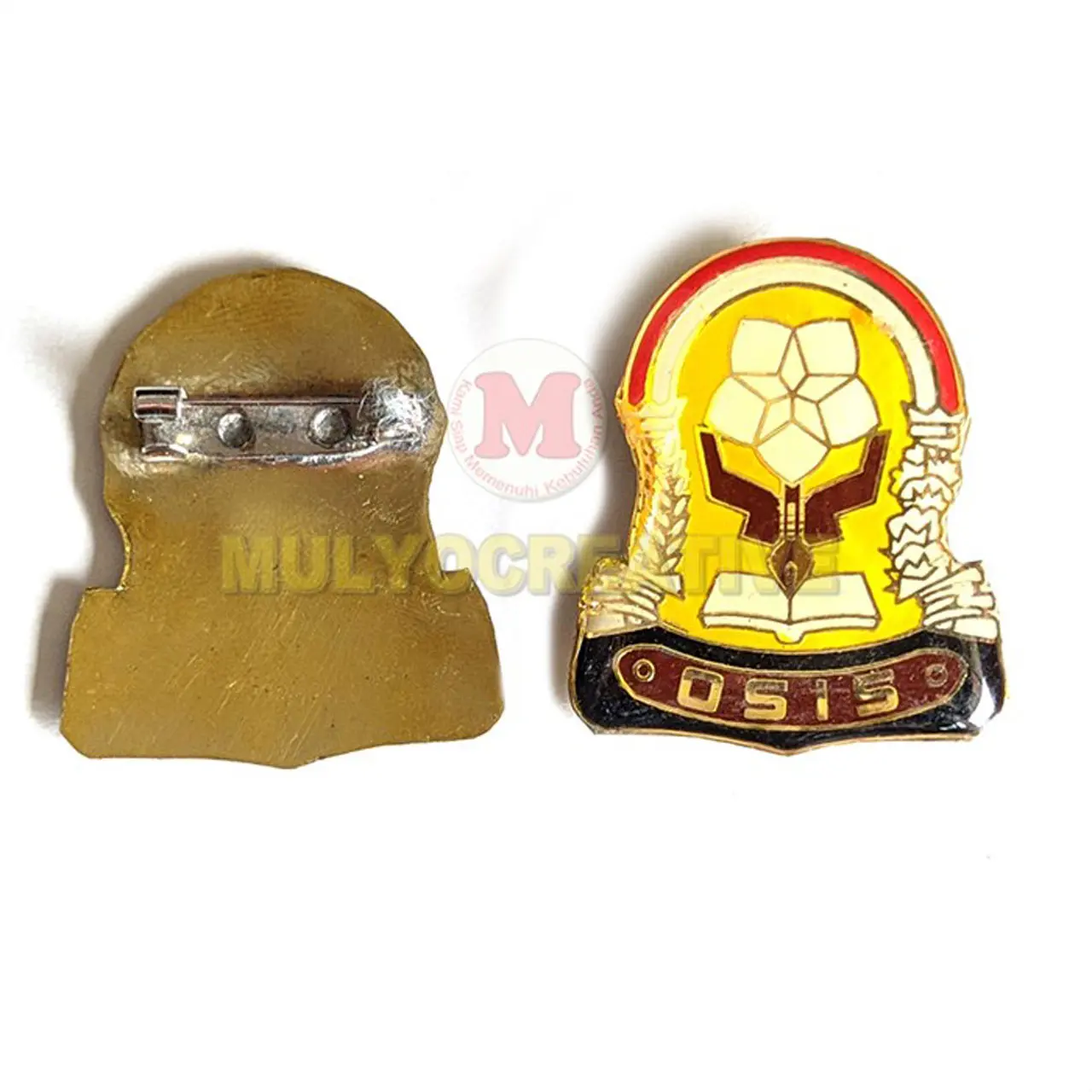 Pin Osis - Lencana Pin Osis Atribut Sekolah Bahan Full Logam