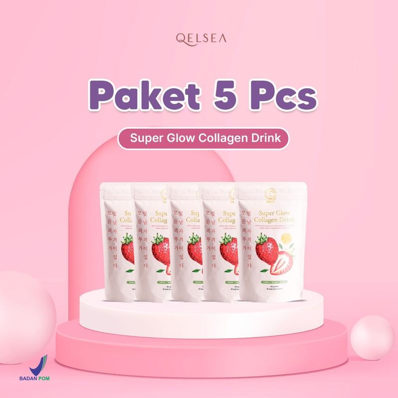 Qbast Qelsea 5 Pcs Glutathione 360 mg Collagen Drink Pencerah Mencerahkan 0