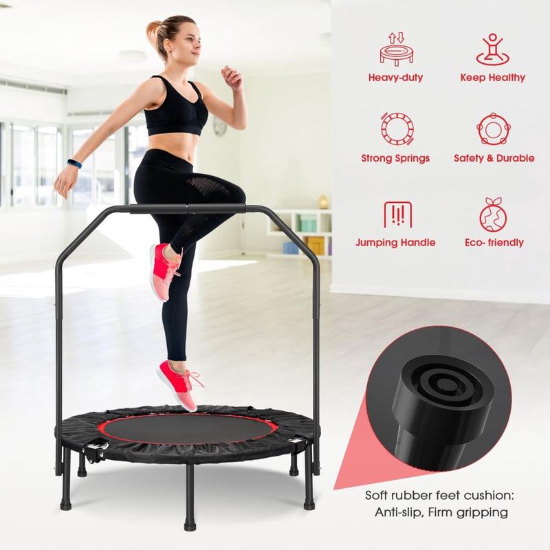 Product Introduction of 【COD】Trampoline Fitness Home Children's Indoor Bouncer Bed Kids Rubbing Bed Adult Exercise Weight Loss Small Trampoline 1