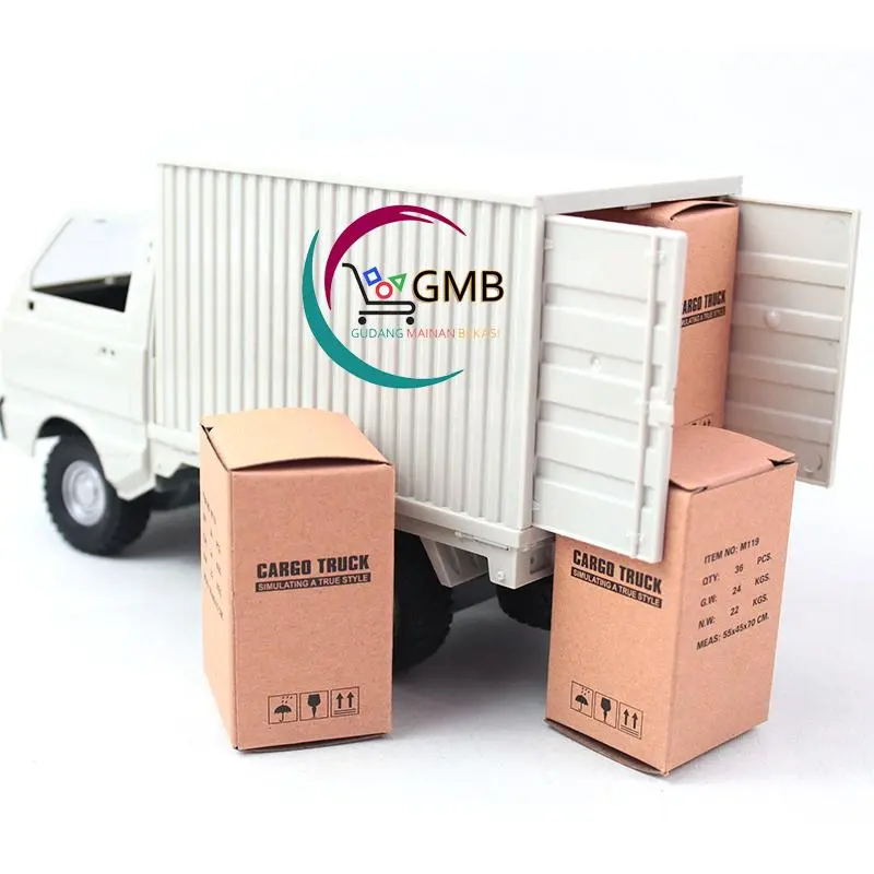 MAINAN ANAK REMOTE CONTROL MOBIL PICKUP 5A-513X MOBIL CARGO ANGKUT BARANG TERBUKA Ban Karet Free Baterai Mobil 6