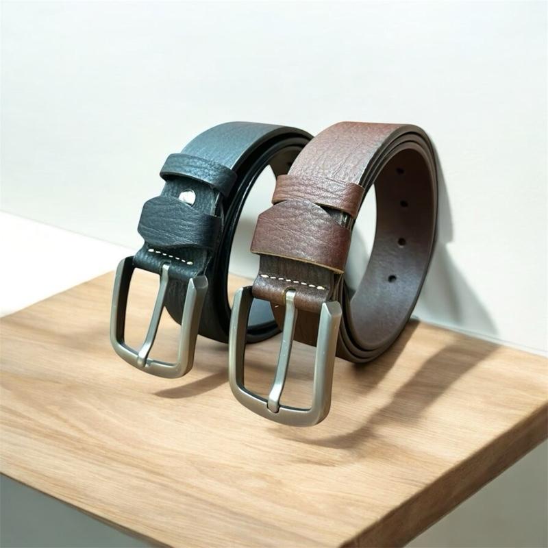 Thắt lưng nam da bò khóa crom cao cấp 3.8 x 120 cm. Nam Voi