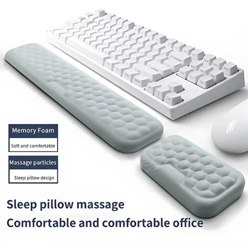Ergonomic Keyboard Wrist Rest Mouse Protection Typing Relaxation Memory Pad Computer Desk Mat