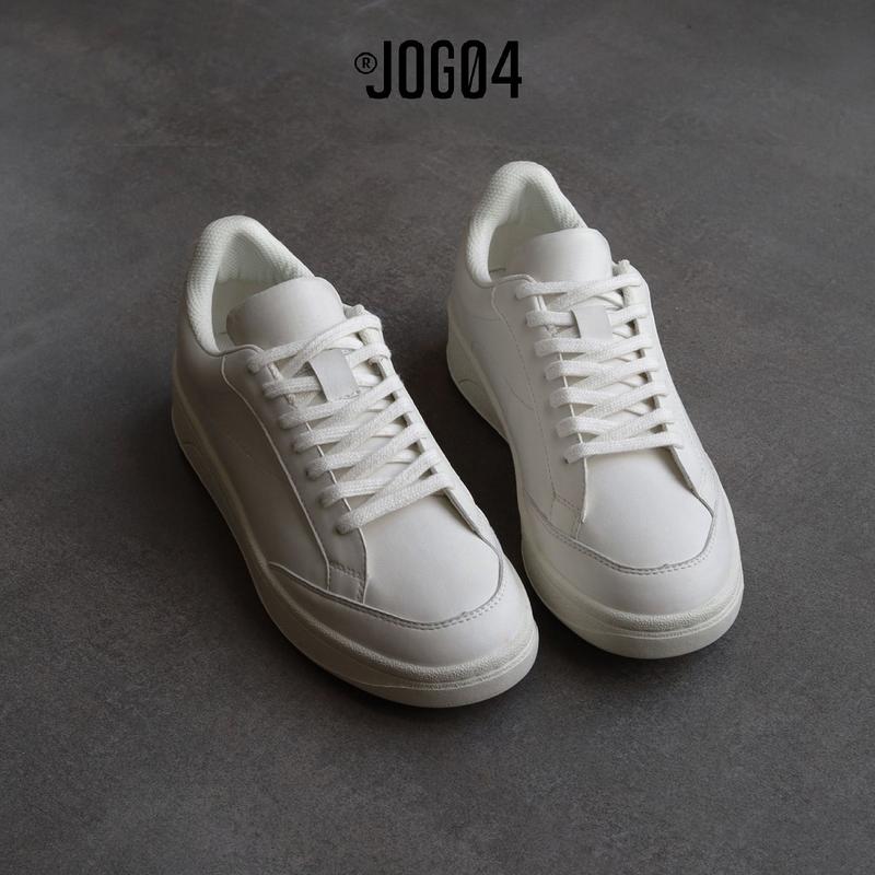 Giày Sneaker JOG04 - thiết kế All White Classic , tăng chiều cao cho nam ( S3 )