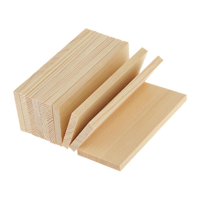 Bảng điều khiển hình chữ nhật bằng gỗ tự nhiên, Gói 10, 10cm, để làm mô hình và thủ công 7
