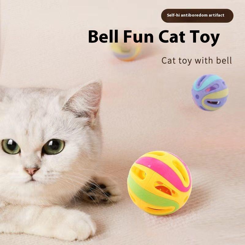 Product Introduction of Cat Toy Self-Entertainment Sound Bell Ball Durable Teaser Wand 0