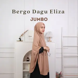 (XXL) Bergo Dagu Eliza by Risaniq- BergoJersey Instant ANTEM (Anti Tembem)- Hijab Simple dan Cantik - Jilbab Instan Muslim Kerudung Syari